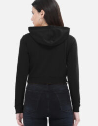 Black Cropped Hoodie