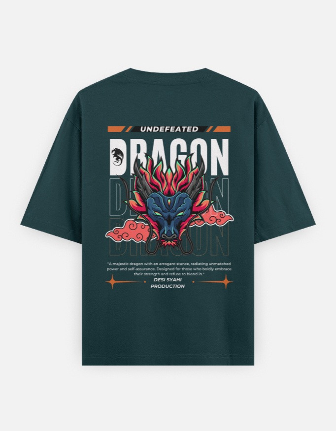 Undefeated Dragon Oversized Tee - Image 3