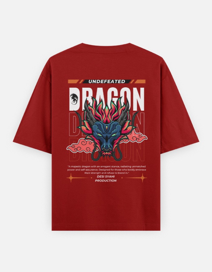 Undefeated Dragon Oversized Tee - Image 5