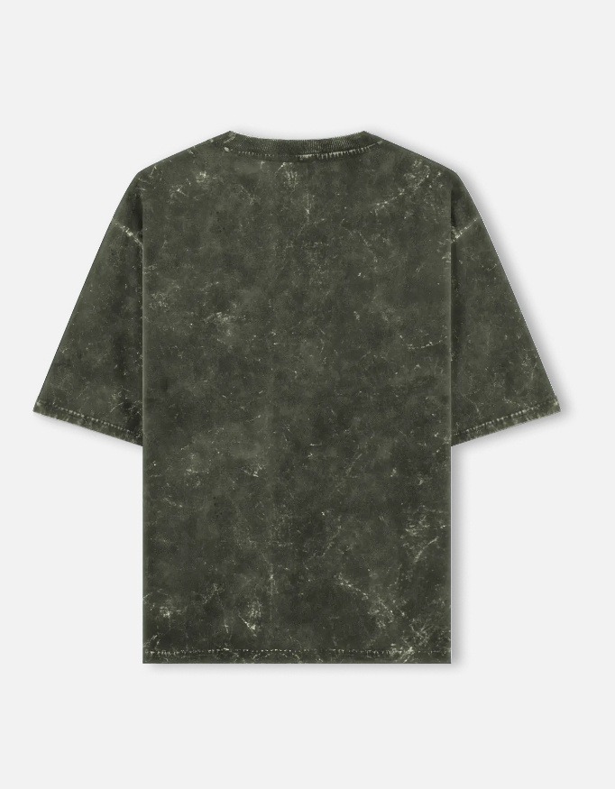 Unisex Solid Acid Washed Oversized Tee - Image 9