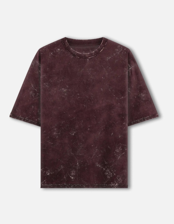 Unisex Solid Acid Washed Oversized Tee - Image 6