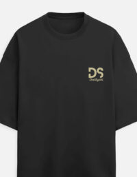 Unisex Black Terry Oversized Tee