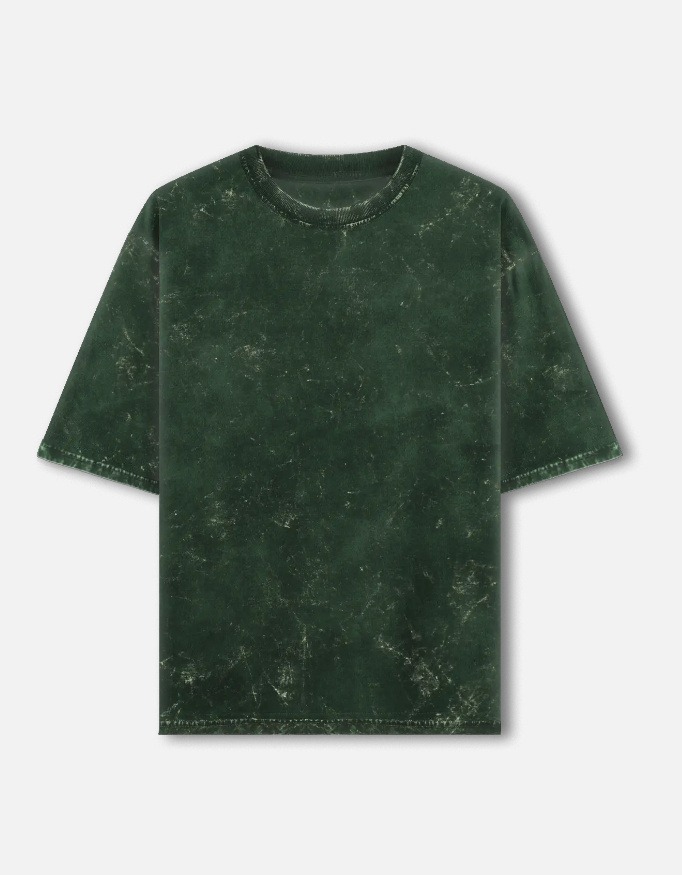Unisex Solid Acid Washed Oversized Tee - Image 4