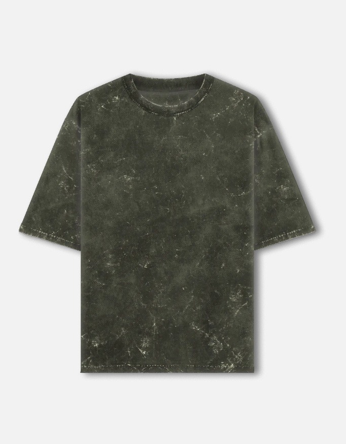 Unisex Solid Acid Washed Oversized Tee - Image 8